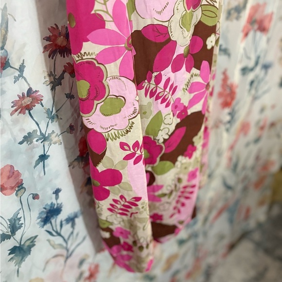 Vintage Floral Pink and Brown Mini Dress - Picture 4 of 10